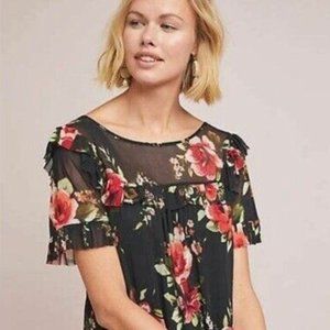 Anthropologie Floral Top
